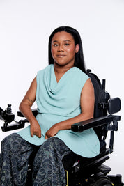 Adaptive Cowl Neck Top with Snaps by Vertige Adaptive