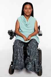 Adaptive Cowl Neck Top with Snaps by Vertige Adaptive